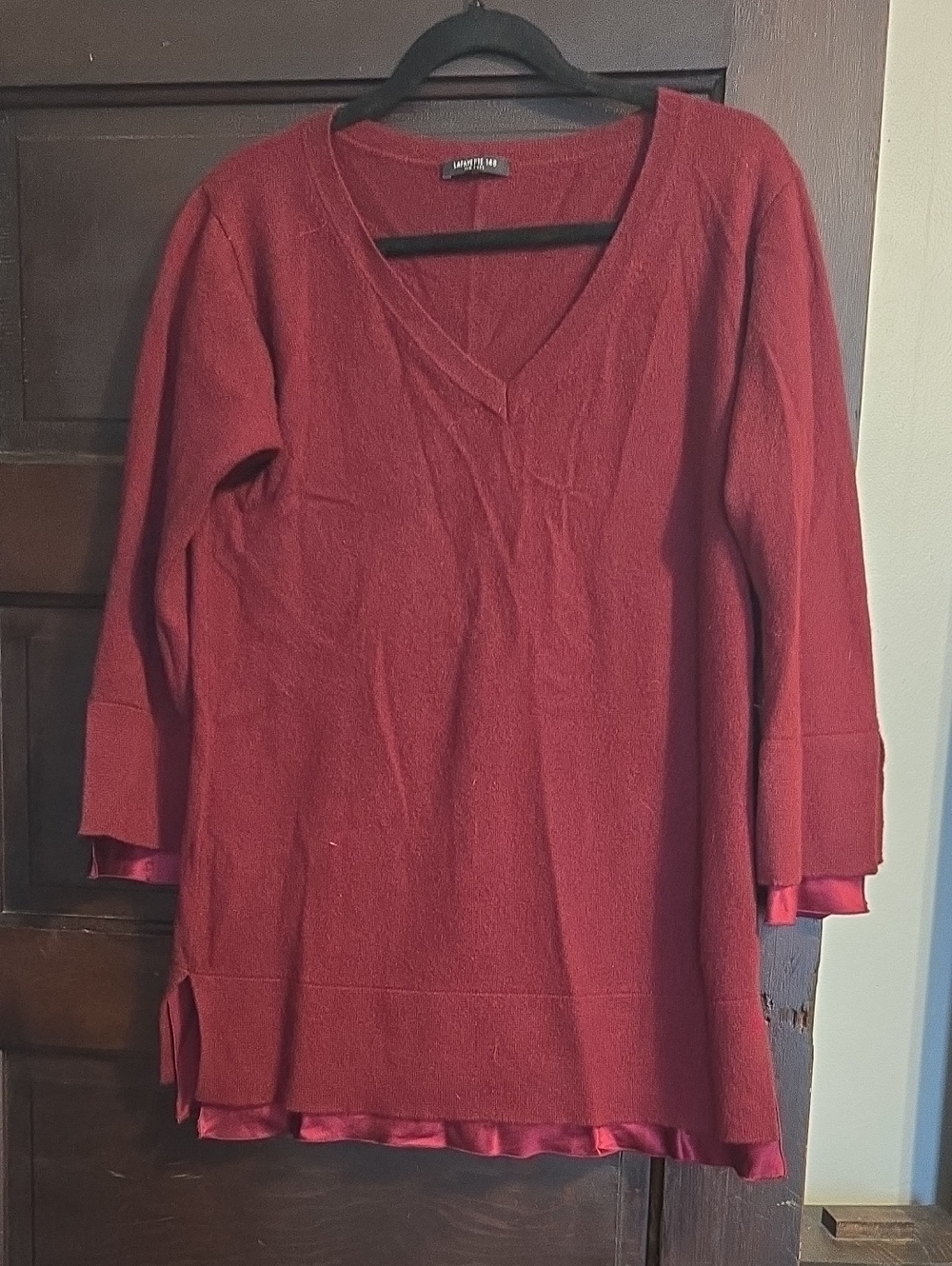 Cashmere V Tunic Sweater